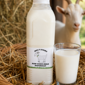 1 Litre frozen raw goat’s milk